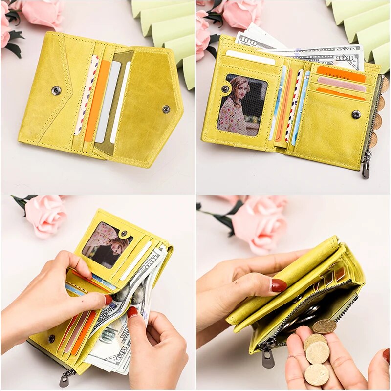 Contact's Fashion Mini Wallet Genuine