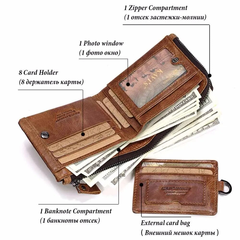 Horse Genuine Leather Wallet Men