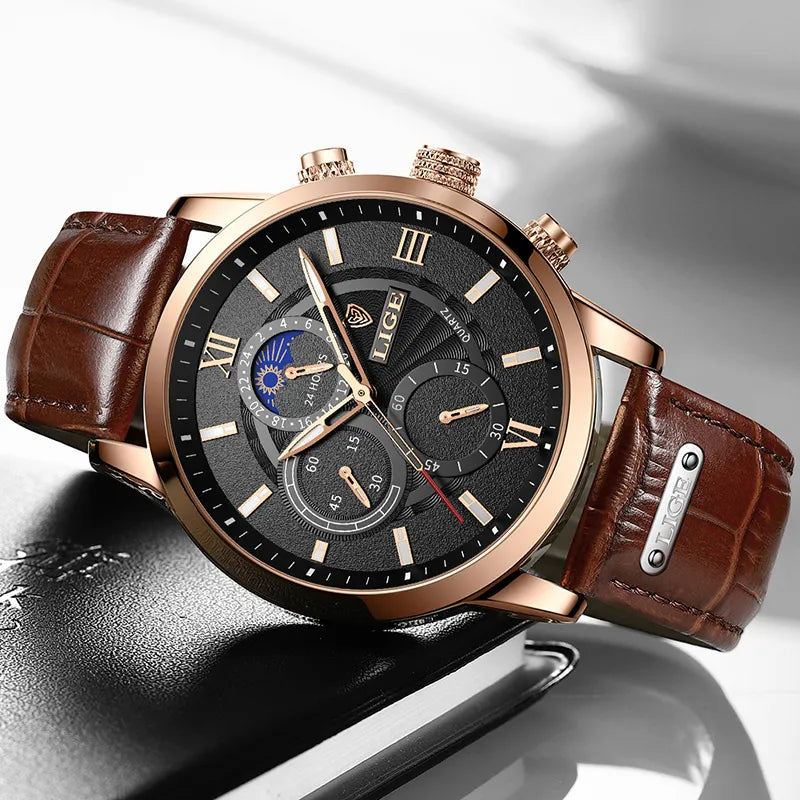 Men's Watches LIGE Top Brand