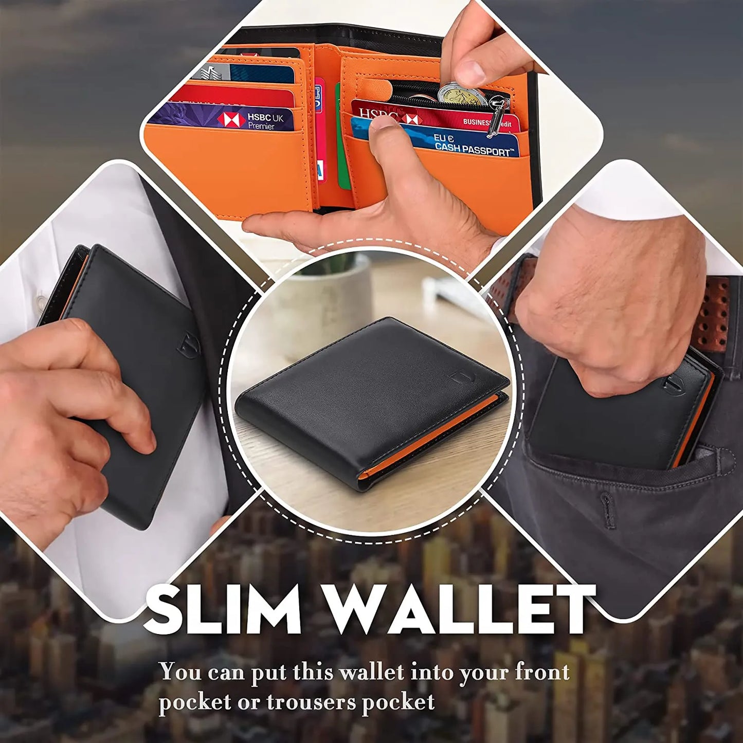 Genuine Leather Wallet Men