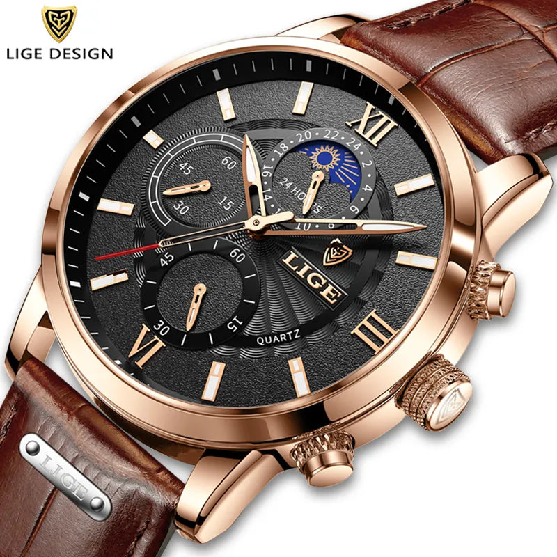 Men's Watches LIGE Top Brand