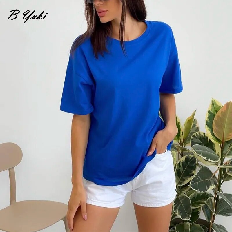 Cotton Soft Basic T Shirt Women