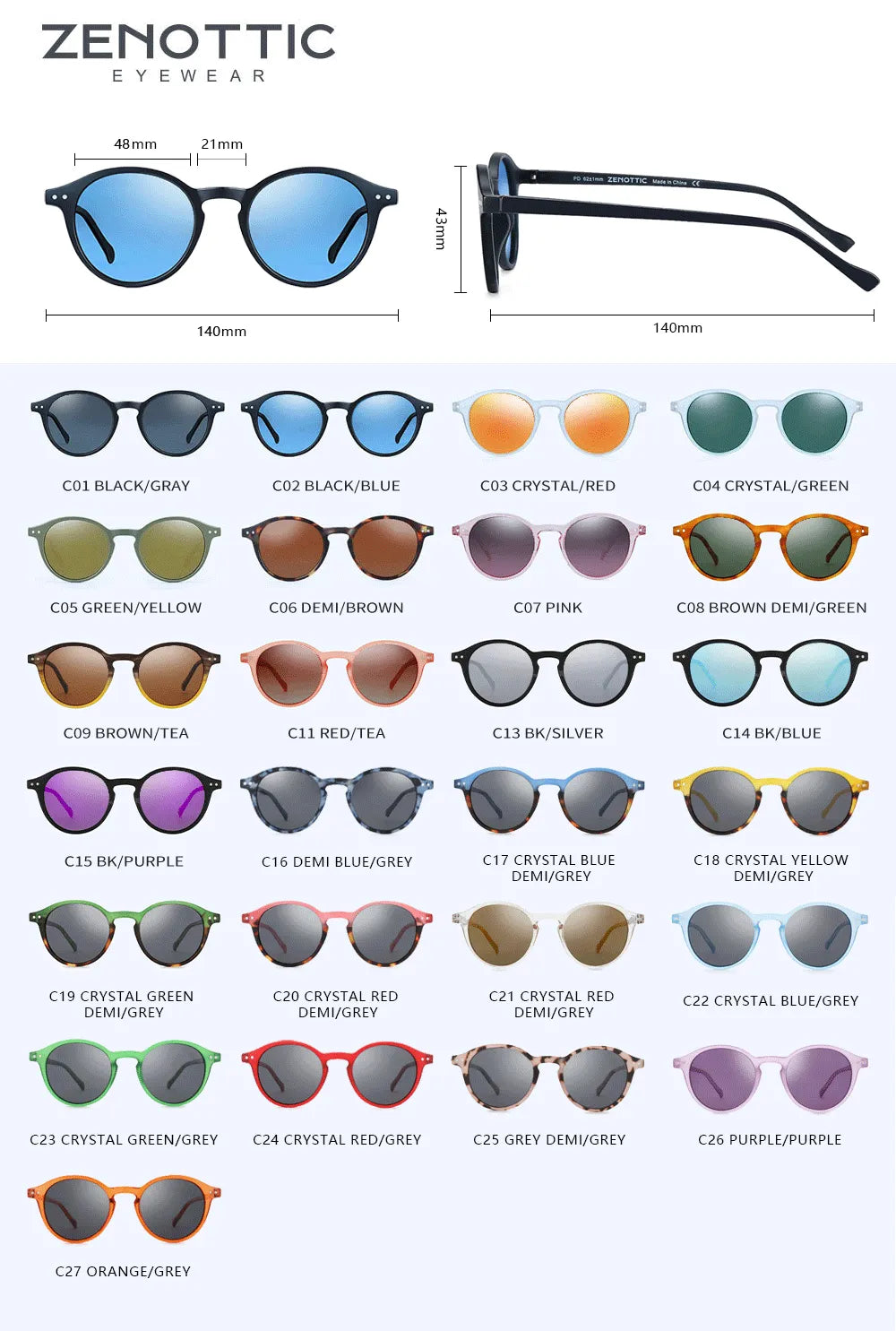 Retro Polarized Sunglasses