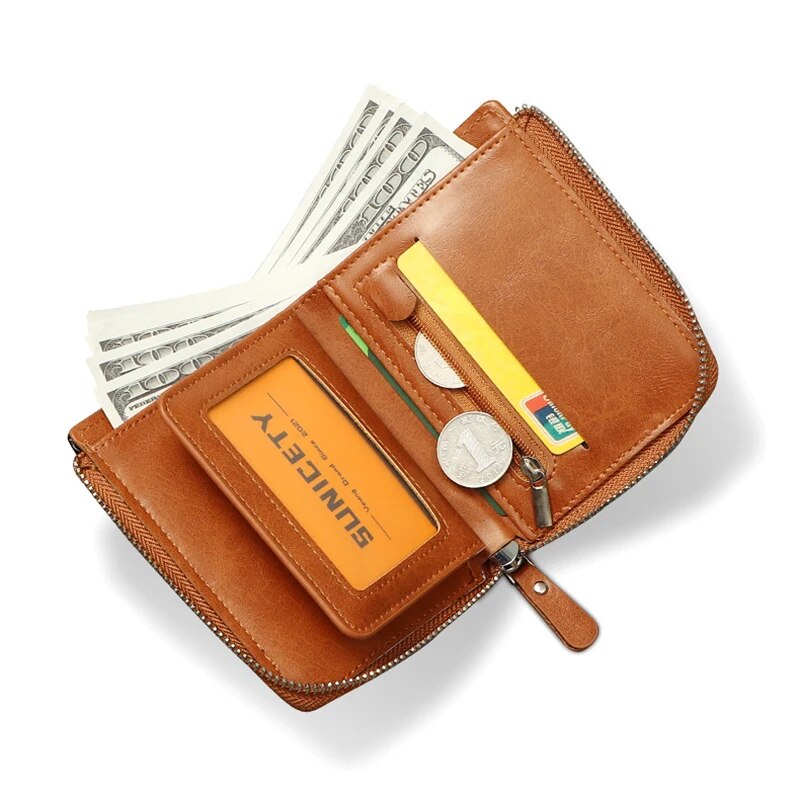 Zipper Men Wallet Luxury Designer