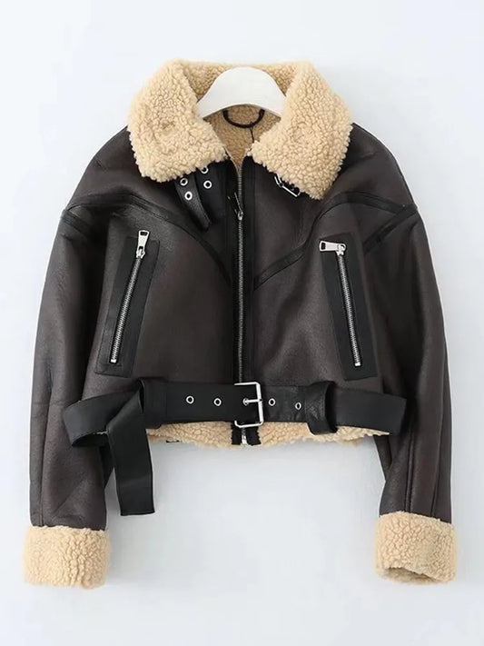 Winter Women's Street Clothing Artificial Lamb