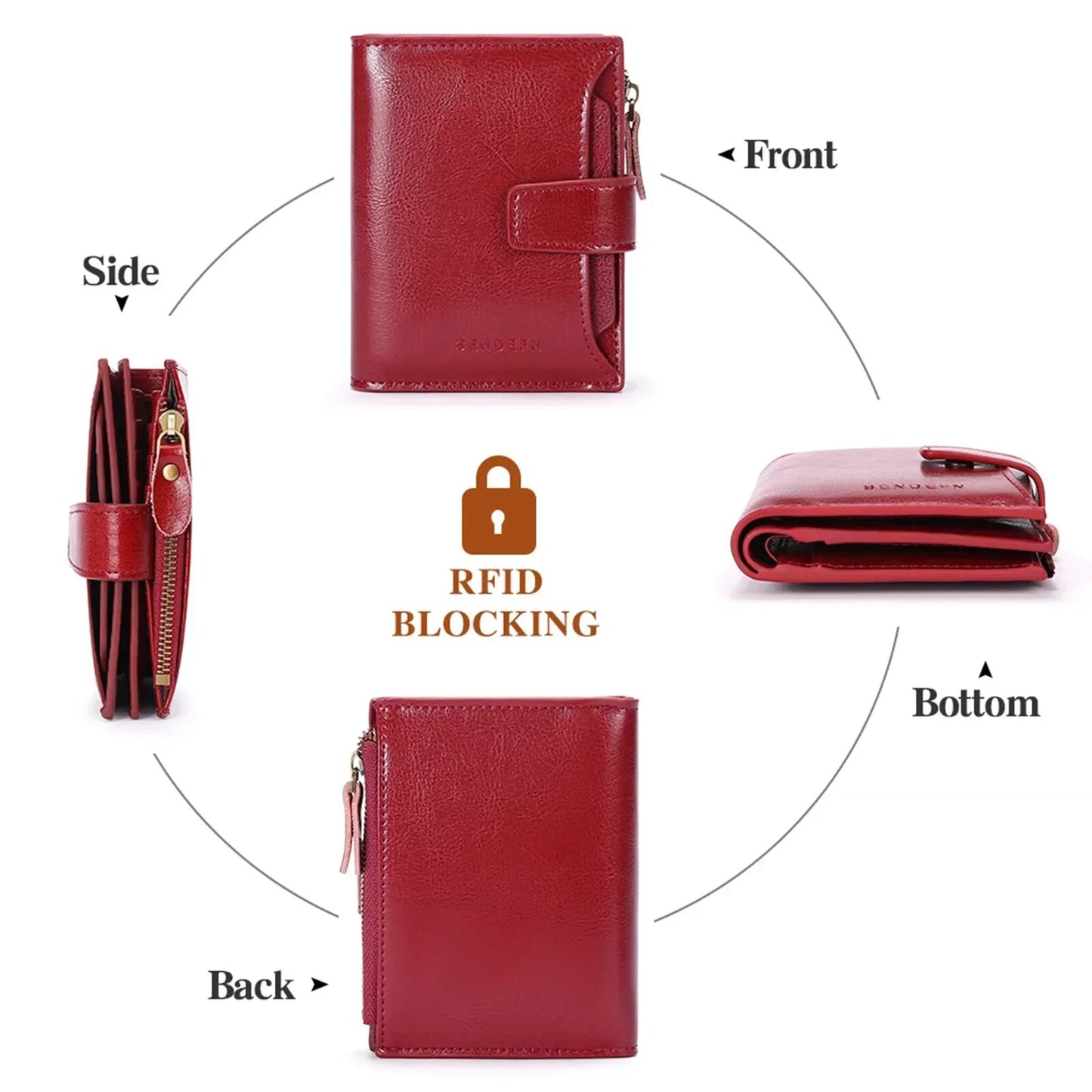 Women Short Genuine Leather Wallets