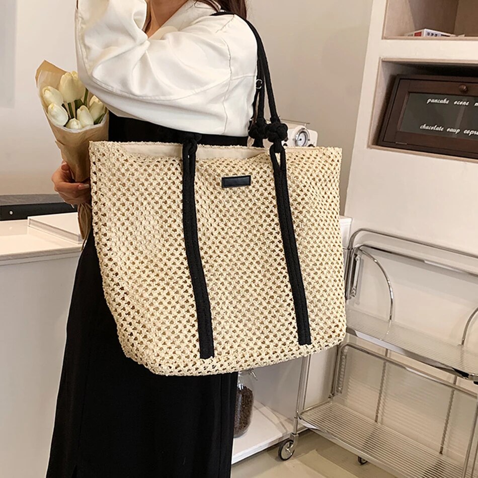 Trendy Straw Women Tote Bag Luxury