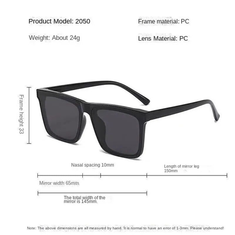 New Men's Square Sunglasses