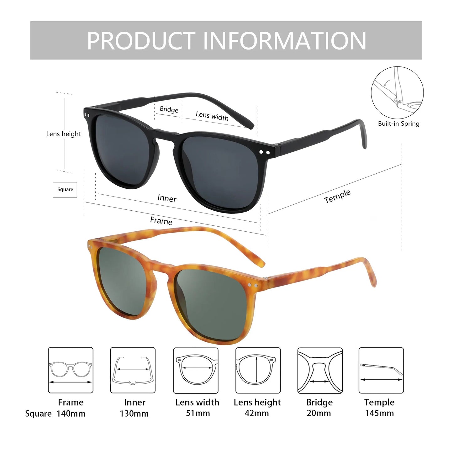 Retro Small Round Polarized Sunglasses