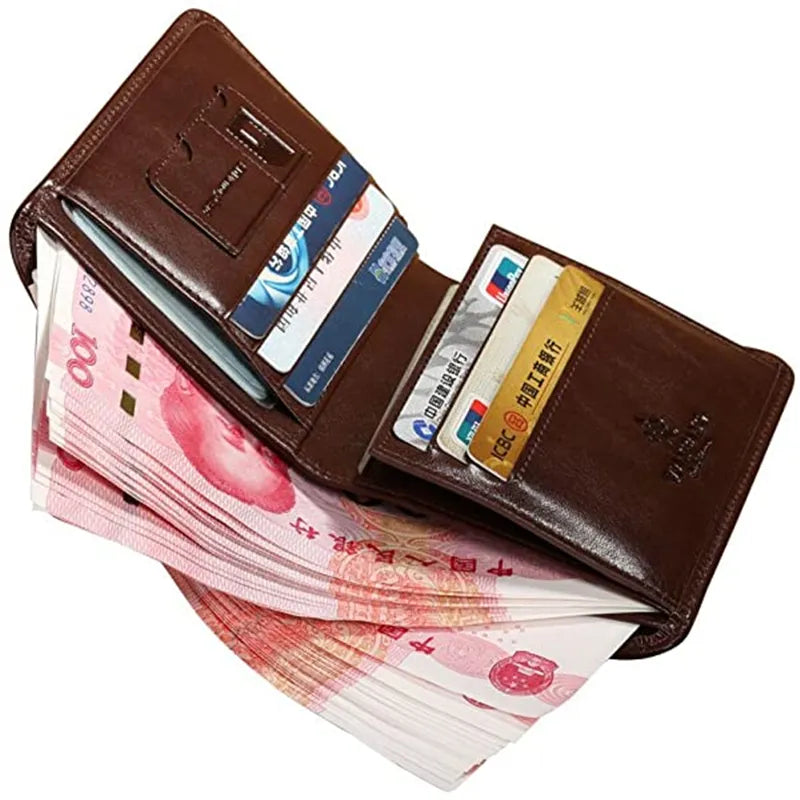 Men's Wallets RFID Genuine Leather