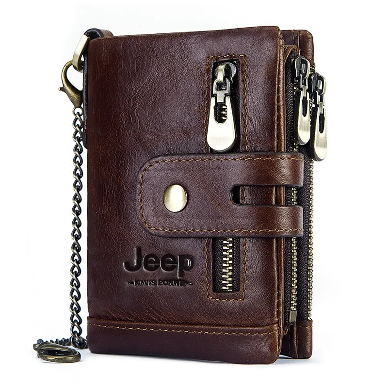 Cowhide Genuine Leather Men Wallet