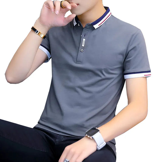 Summer Casual Polo Shirt Men