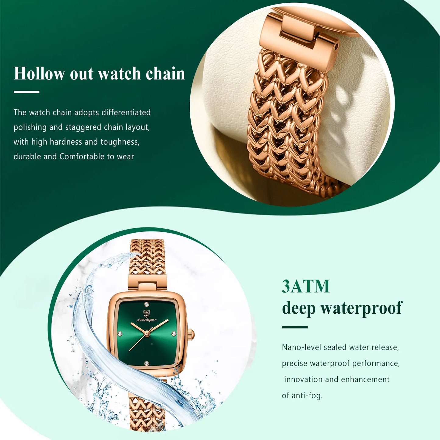 Luxury Square Watch for Woman