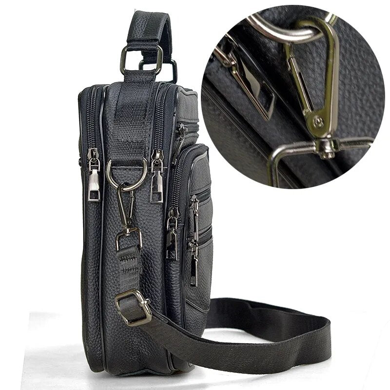 Fashion Men Genuine Leather Handbags