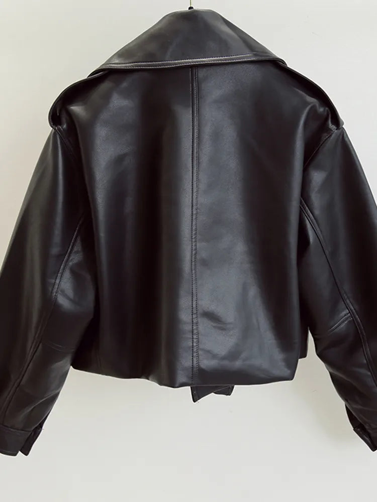 New Spring Women Faux Leather Jacket